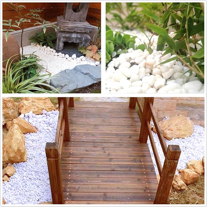 10 lb Natural Polished Decorative White Pebbles - Image 6