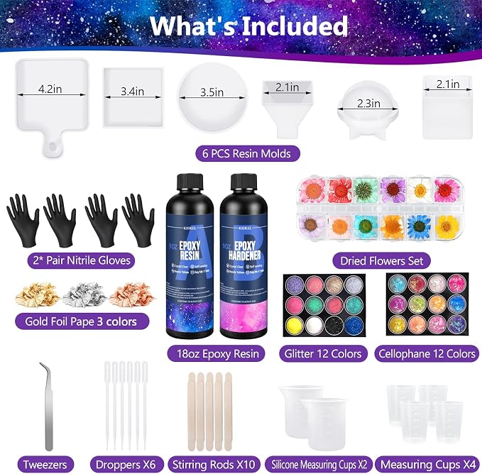 KISREL Epoxy Resin Kit for Beginners, Resin Kit - Image 2
