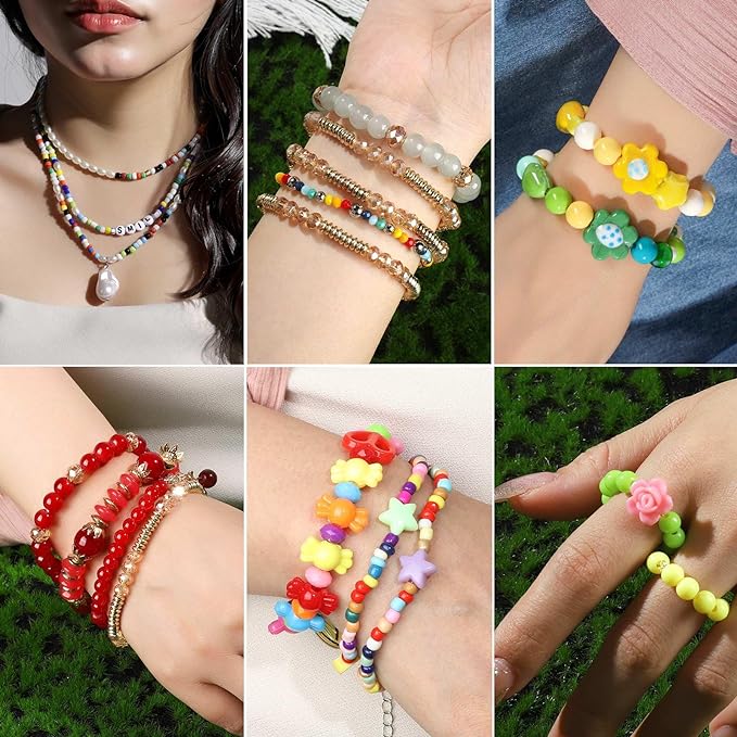 FANDAMEI 1mm Elastic Bracelet String Cord, Crystal Stretch Bead Cord - Image 7