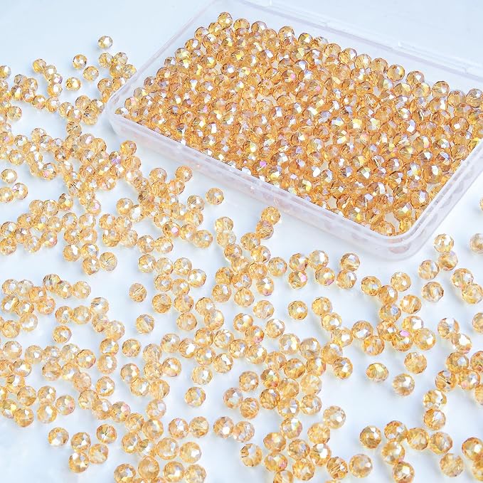 500Pcs 6mm Crystal Glass Beads for Jewelry Making Beads for Bracelets Necklace by Laopottbeads
