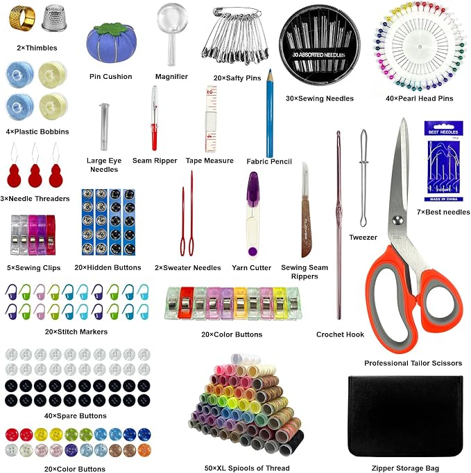HYHJMISTY Sewing Kit for Adults, 50 Color Sewing Thread Kit, Portable - Image 2