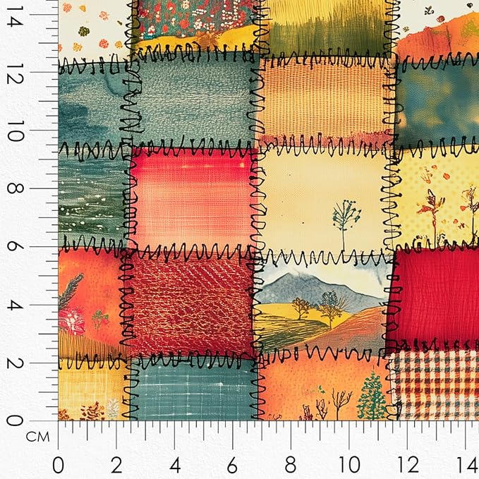 Patchwork Autumn Landscape Cotton Fabric Panel – 6 Designs + Bonus Sheet - Image 8