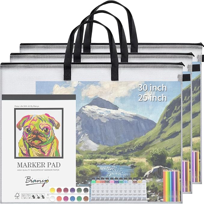 YOPCDJ 30x25 inches Extra-Large Art Portfolio Bag, Portfolio Folder by YOPCDJ