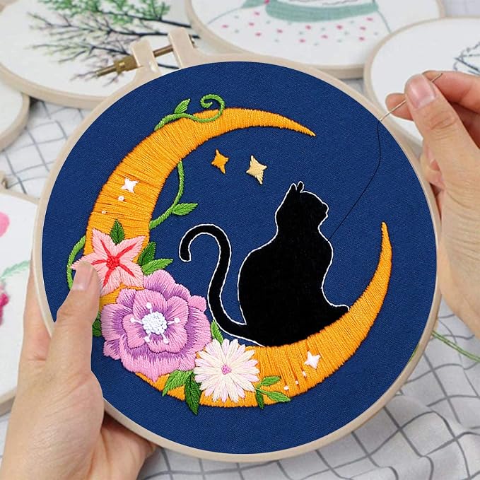 Louise Maelys Cat Moon Embroidery Kit - Image 4