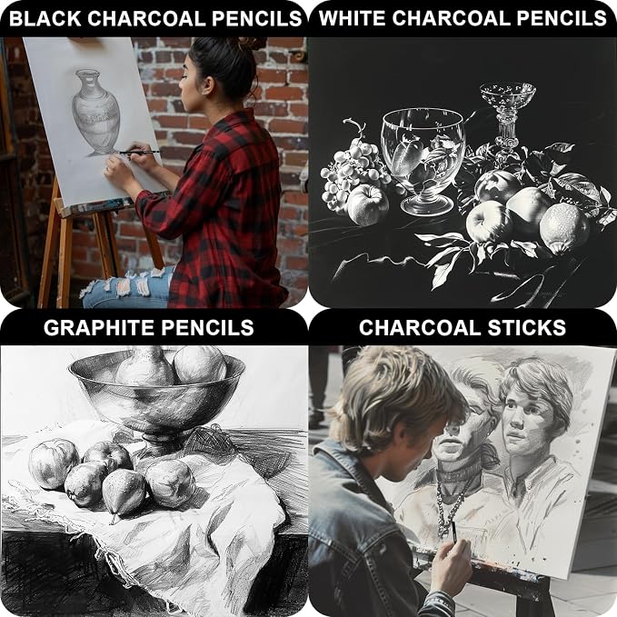 Aenir Charcoal Pencils for Drawing, Professional Drawing Sketch Pencils - Image 5