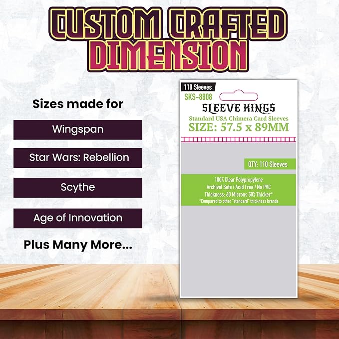 Sleeve Kings Standard Card Sleeves – 110 Count, Medium Size, Compatible - Image 3