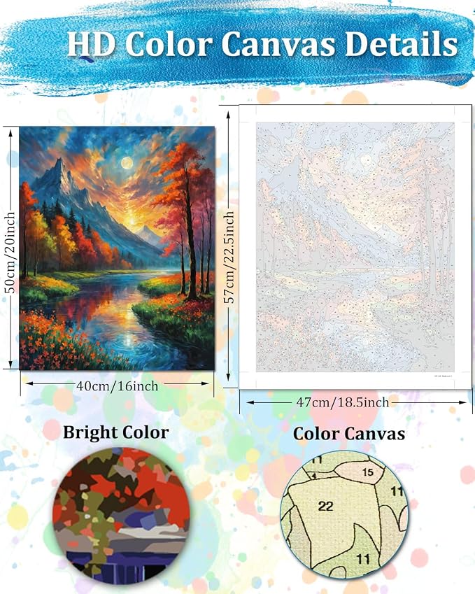 TOCARE Moonlit River Paint by Numbers Kit - Image 2