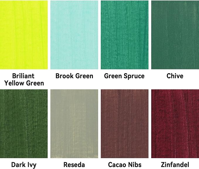 AUREUO Green Acrylic Paint Set - Image 2