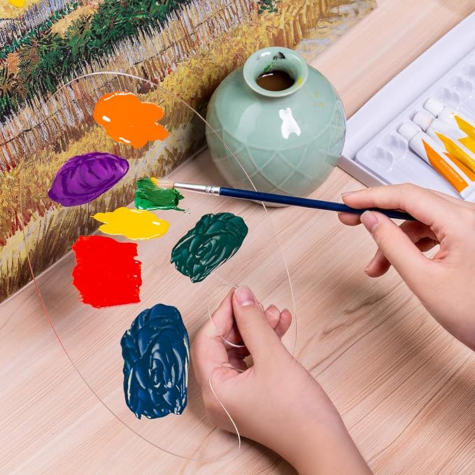 3pcs Acrylic Paint Palette Clear Art Palette - Image 5