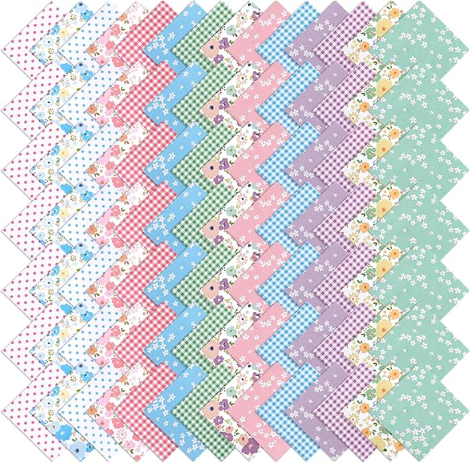 84 Pcs Floral Charm Packs for Quiltings, Cotton Quilting Fabric Bundles by Unknown
