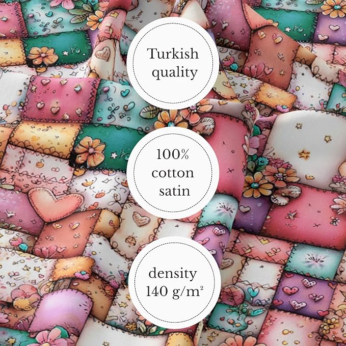 100% Cotton Fabric by the Yard – Turkish Quality Quilting & Sewing Fabric - Image 6