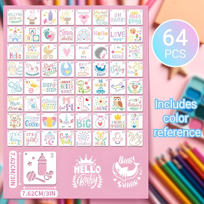 Baby Shower Stencils for Painting, - Image 8