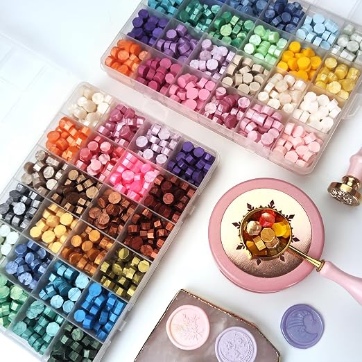 1200 Pcs Assorted Color Wax Seal Beads Bulk, Premium Stamp Sealing Pellets Kit - Image 2