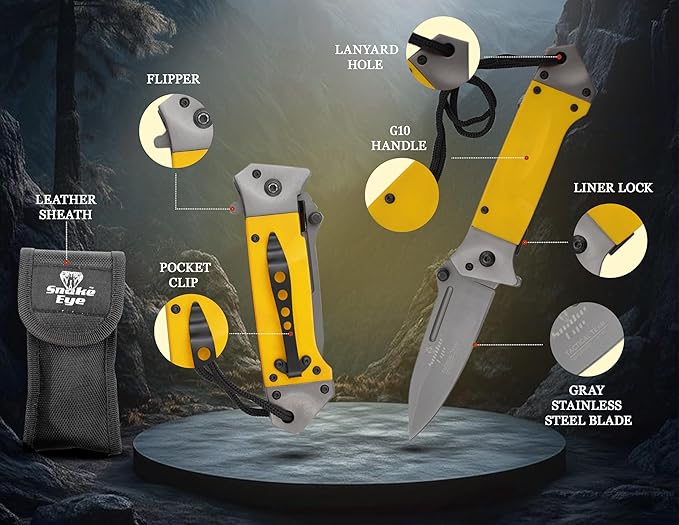 Snake Eye Tactical Heavy Duty Every Day Carry Folding Pocket Knife