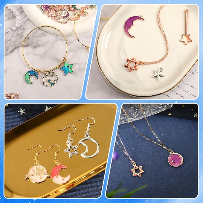 MARFOREVER 120 Pcs Mixed Sun Star Moon Charms - Image 7