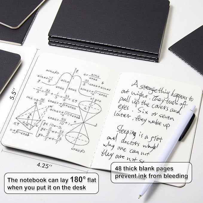 feela 170 Pack Blank Kraft Notebooks, Unlined Sketchbook Mini Cute Note Pad - Image 2