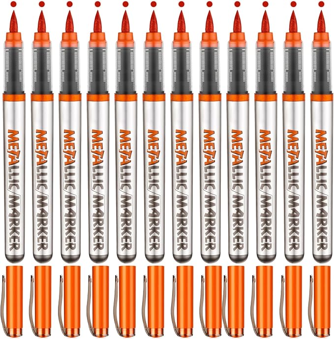 Metallic Acrylic Paint Markers, Fabric Paint, DIY Crafts by YWPXSN