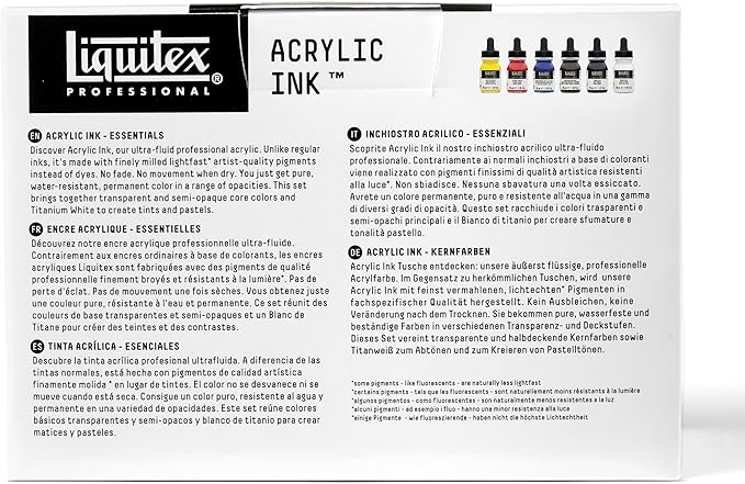 Liquitex Professional Acrylic Ink, Essential Color Set - Image 5