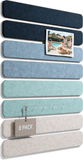 Fluxynara Cork Board Alternative Felt Strip Board 8-Pack 13"x2", Office Pin by FLUXYNARA