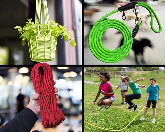1/4" ParaMax Paracord 100 ft – 1000 lb Type IV Rope for Dog Leashes, Camping, Kayak Anchor - Made in USA - Emerald Green