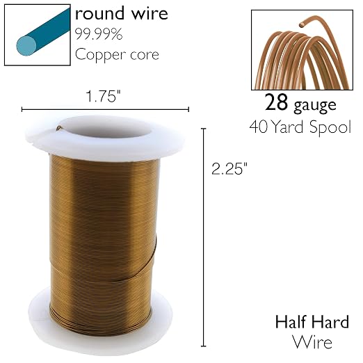 The Beadsmith Wire Elements 28-Gauge Lacquered Tarnish-Resistant Copper Wire - Image 4