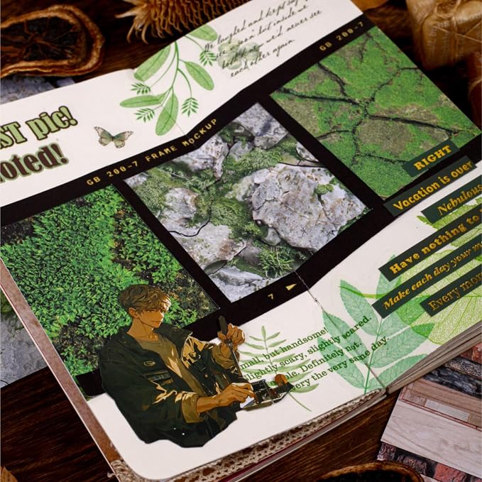 180 Sheets Aesthetic Scrapbook Paper Kit, 4x5.5 Vintage Nature Ephemera - Image 5