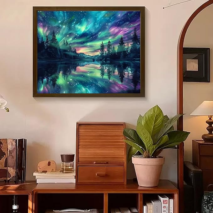 Hutarosl Paint by Numbers for Adults-Aurora Paint by Number Canvas for Adults - Image 7