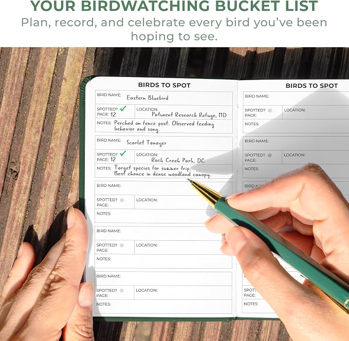 Clever Fox Birder's Journal Pocket – Bird Watcher Log Book & Nature Journal - Image 5