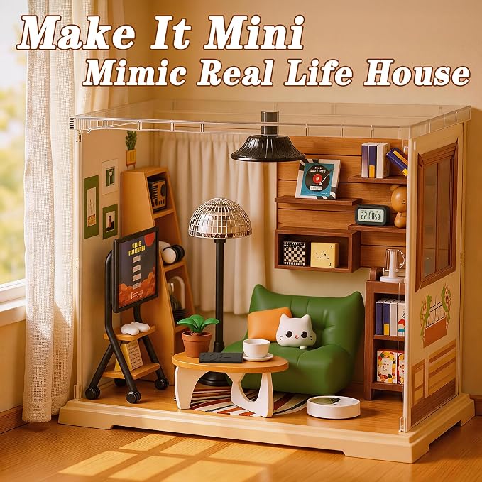 DIY Miniature Living Room Dollhouse Kit - Image 8