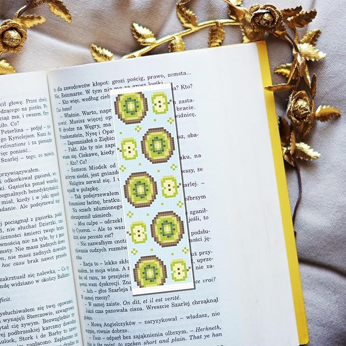 FREEBLOSS 6 Set Cross Stitch Bookmark Kit Stamped Cross Stitch Kit | Refreshing - Image 5