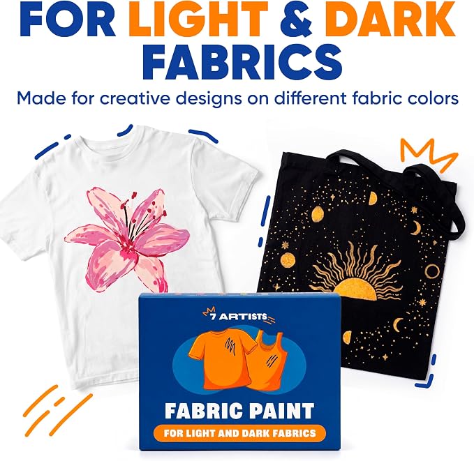 Fabric Paint Set for Clothes 6 Colors – Permanent Textile Paint for T-Shirts - Image 4