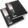 ARTEZA Hardcover Sketchbooks, 8.5 x 11 in, 100 Sheets Each, 80 lb / 130 GSM by ARTEZA