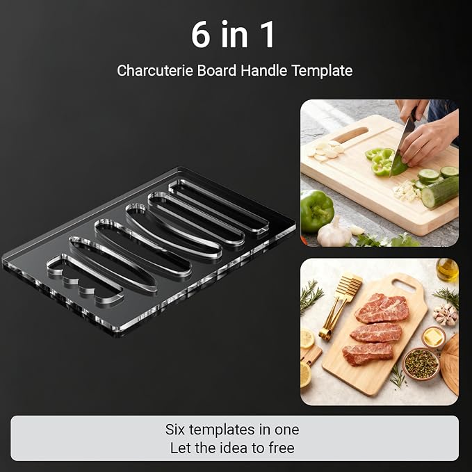 Professional Acrylic Router Templates 6-in-1 Woodworking Jig Set - Image 3