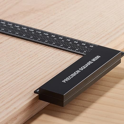 Precision Square Ruler for Measuring and Marking - Aluminum Steel Framing Tool for Professional Carpentry Use (MM Set 100 & 300)