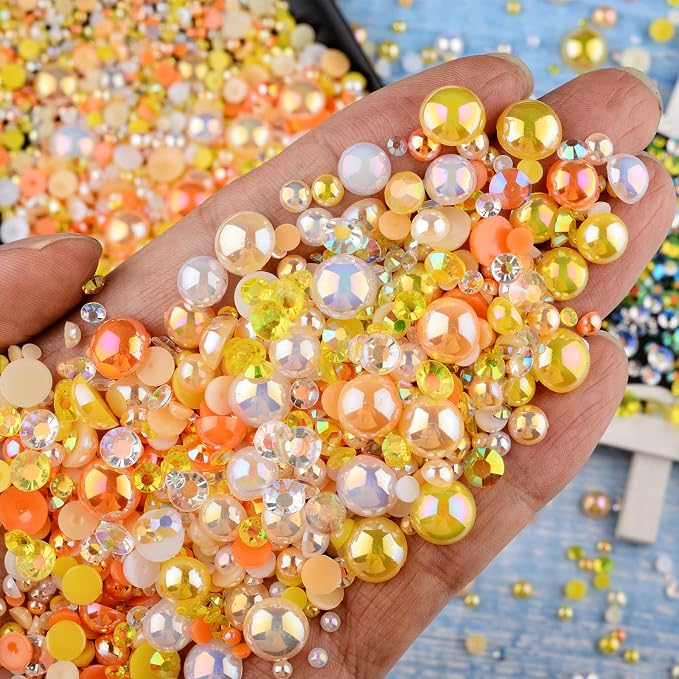 3900+ Pcs Rhinestones and Pearls Kit, 2-10mm Flatback Gems - Image 3