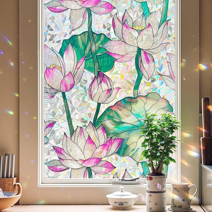 ADD.HERES Window Privacy Film, Stained Glass Decorative Static Cling, Removable by ADDHERES