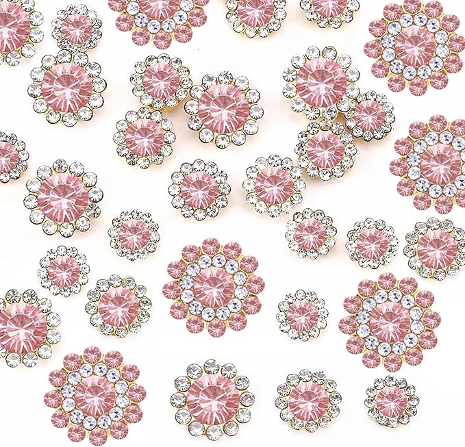 100pcs Sew on Rhinestones Crystals Glass Gems Metal Claw Mixed 8mm 10mm 12mm by UYTRDVG