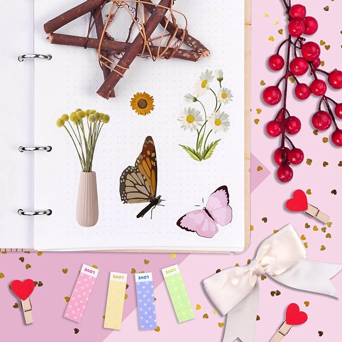 BulbaCraft Transparent Flower and Butterfly Stickers - Image 7