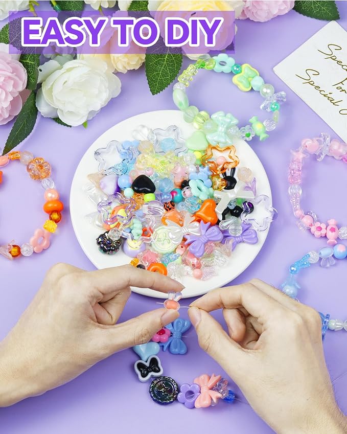 FIVEIZERO 480PCS Assorted Acrylic Beads - Image 5