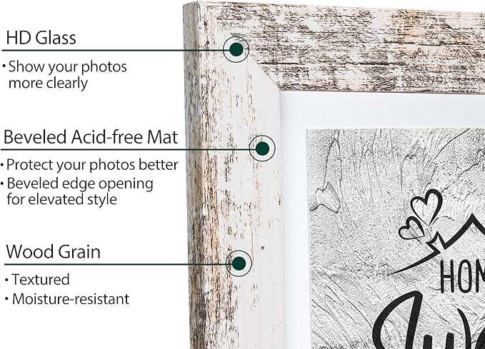 Califortree Rustic White 5x7 Picture Frame - Image 2