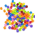 120PCS Transparent Colorful Dice Beads, Fun Dice Shaped Acrylic Beads by Unknown