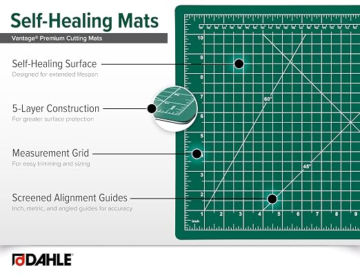 Dahle Vantage 10472 Premium Self-Healing Cutting Mat, 1/2" Grid, 5 Layers - Image 4