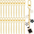 20pcs Gold Keychain Making Kit, Key Ring Swivel Snap Hook Chains, Alloy by Unknown