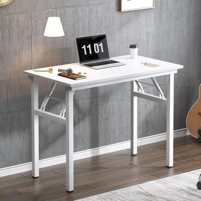 Need Small Folding Computer Desk, 31.5 Inch Writing Table, Sturdy Foldable Desk - Image 4
