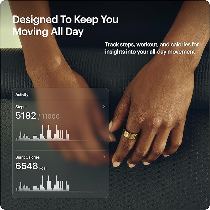 ULTRAHUMAN Ring AIR-Smart Ring Health Tracker, Size First Sizing Kit,Sleep Tracker,Smart Ring for Men/Women,Fitness Tracker (Made in India, Bionic Gold, 14)