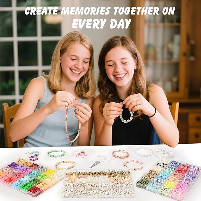 Dowsabel Clay Beads 3 Boxes Bracelet Making Kit, Letter Beads - Image 5