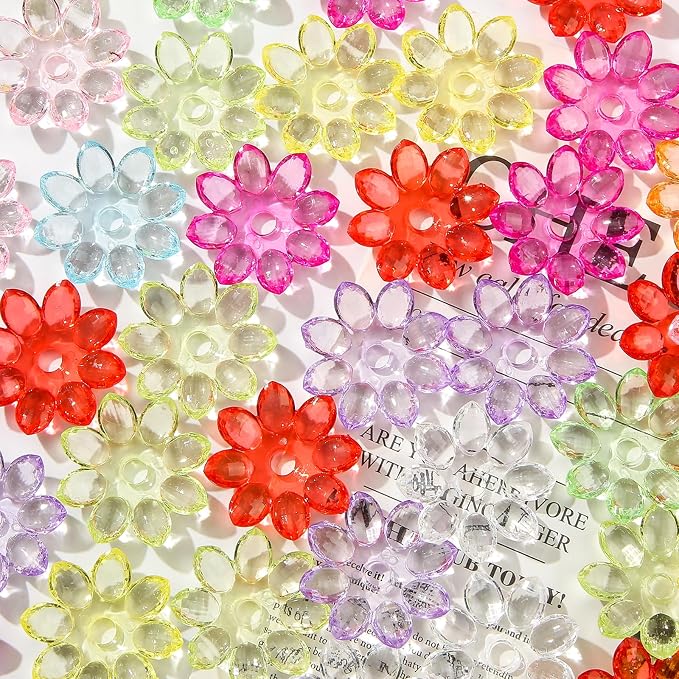 40pcs Flower Shape Caps Beads 5-Petal Flower Bead - Image 8
