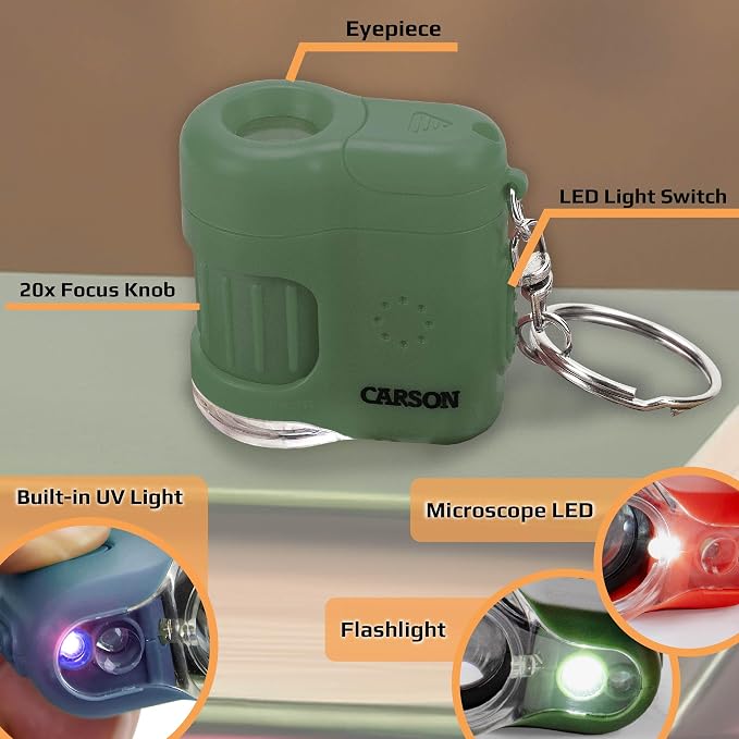 Carson MicroMini 20x LED Lighted Pocket Microscope - Image 2