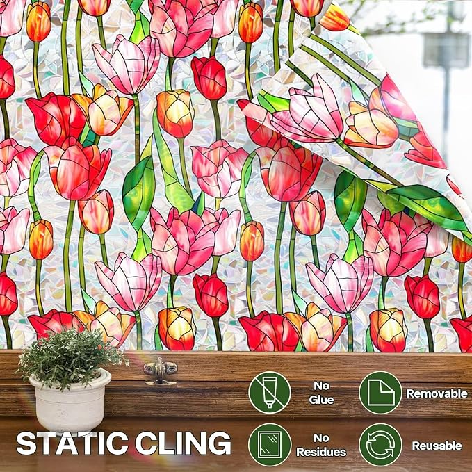 Stained Glass Window Film UV Resistant Window Privacy Film - Image 6