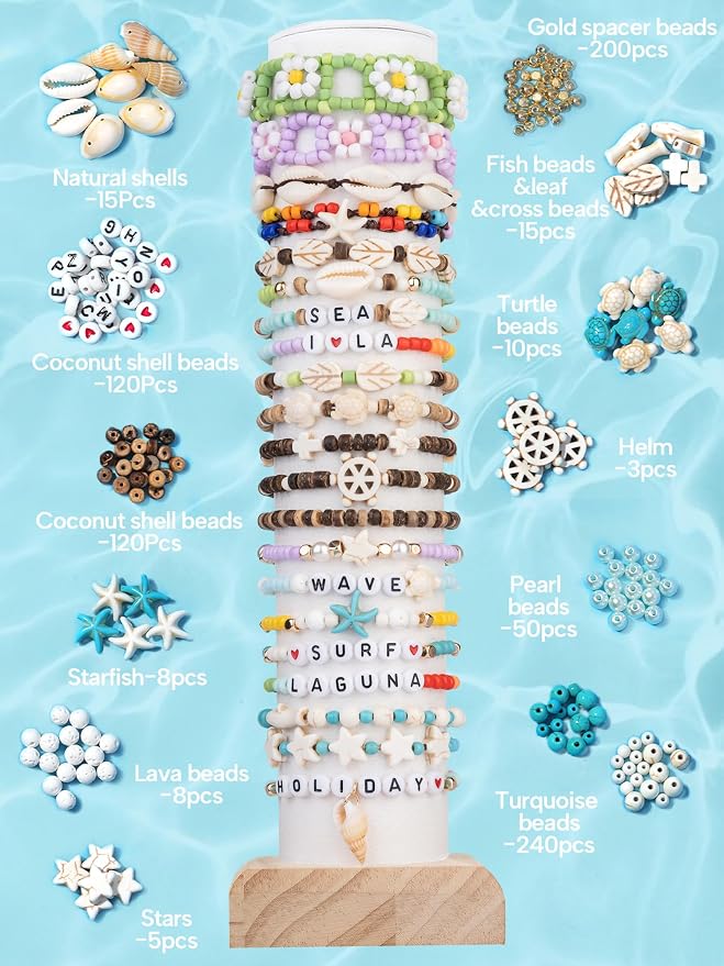 DoDoBeads Beach Beads for Bracelets, Beach Beads for Jewelry Making, Summer - Image 4